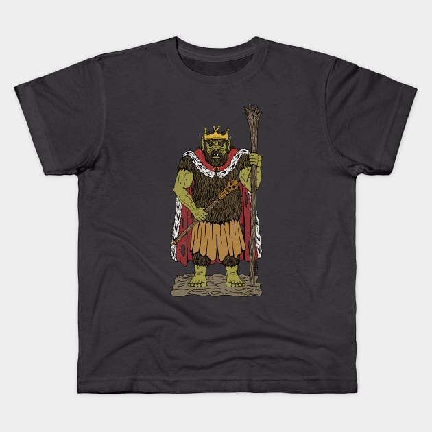 King Troll Kids T-Shirt by AzureLionProductions